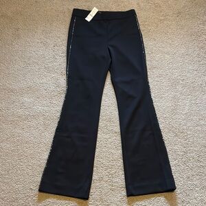 Black WHBM pull On Flared Pants with Sequin Detail